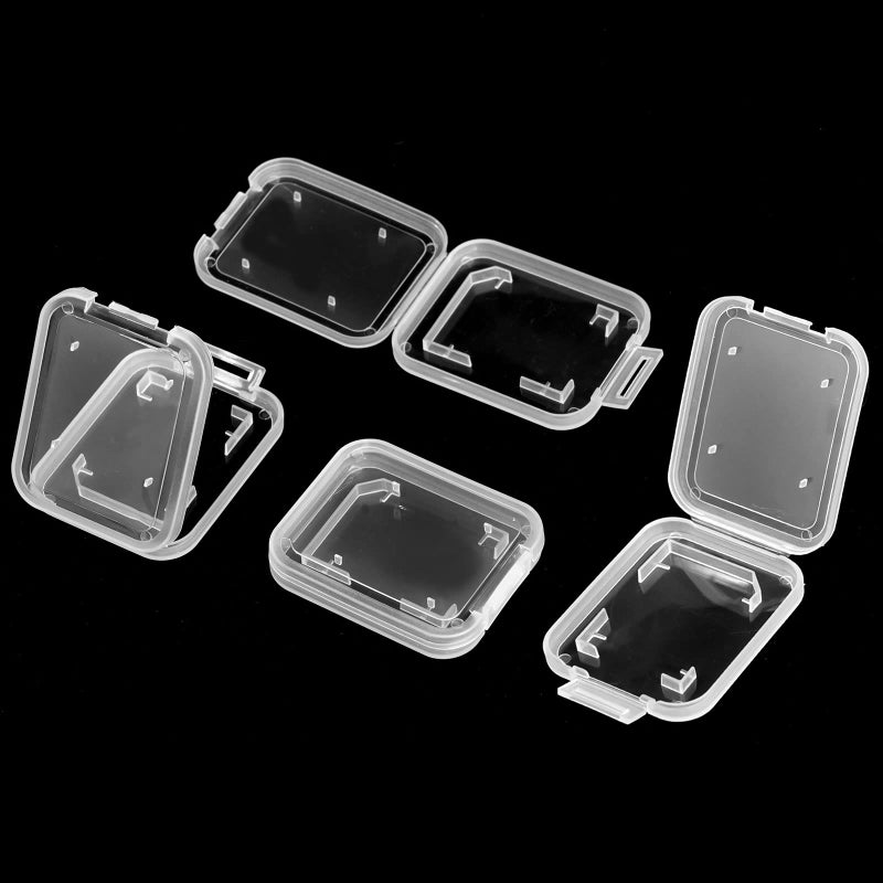UTENEW Transparent Standard SD SDHC Memory Card Case Holder Box Storage Boxes (Pack of 10) - Image 3